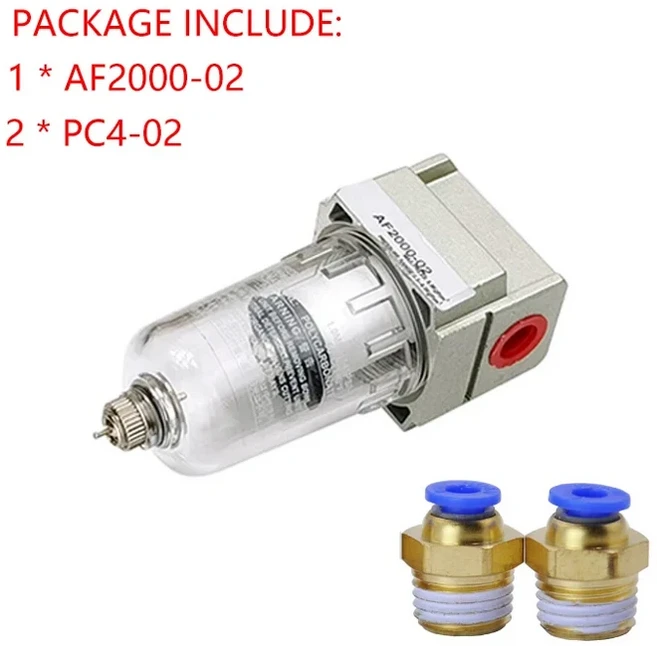 AF2000-02 AF3000-03 AF4000-04 압축기 공기 펌프 필터 오일 및 물 분리기 공기 소스 프로세서, 20 AF2000 02     PC4 02, 02 COPPER FILTER
