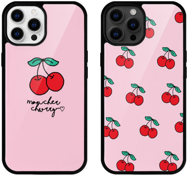 아이폰12 시리즈 체리 캔디 글라스 범퍼 케이스