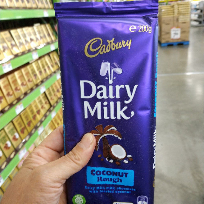 [Cadbury] 캐드버리 다양한 초콜릿 블럭 -데일리밀크 코코넛 러프 180g, 10개