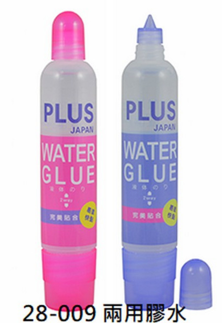 PLUS 普樂士 無毒 兩用 雙頭 膠水, 1個, 28-009 兩用 雙頭 膠水