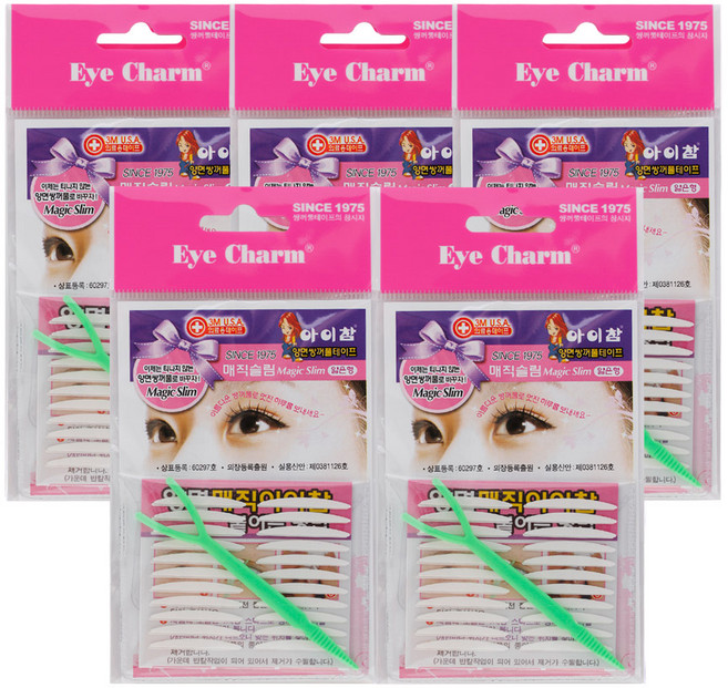 아이참 양면 매직슬림 쌍꺼풀테이프 휴대용 쌍테, 5개