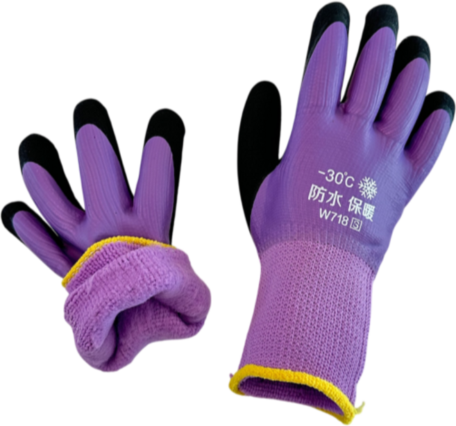 겨울 혹한기 방한 방수코팅 기모 작업용 장갑, 3개, 여성용
