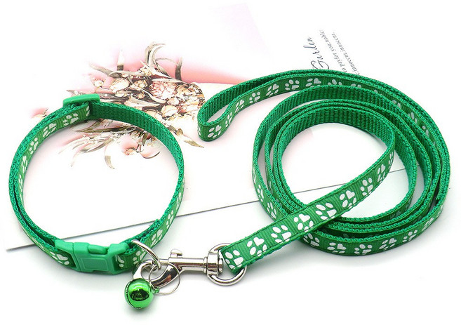 고양이목줄산책줄 고양이와 개 목줄+리드줄, 1세트