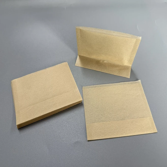 10000개 75 x 100mm 바닥 장착형 목재 펄프 필터 백(구멍 포함) 티 스틱과 호환 가능 느슨한 차 및 허브용, 01 brown