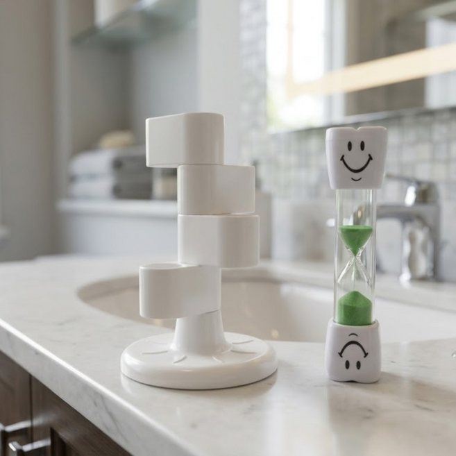 스테이무드 무타공 다용도 칫솔꽂이, 화이트, 1개