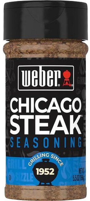 Weber Chicago 스테이크 시즈닝 156.9g(5.5온스) 쉐이커 (6개 팩), 6개, 156.9g
