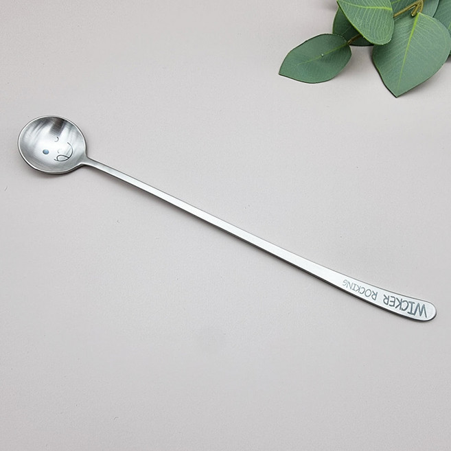 윙커 롱스푼 대 윙크 디저트 아이스크림 아이스티 카페 스텐 수저, 1개