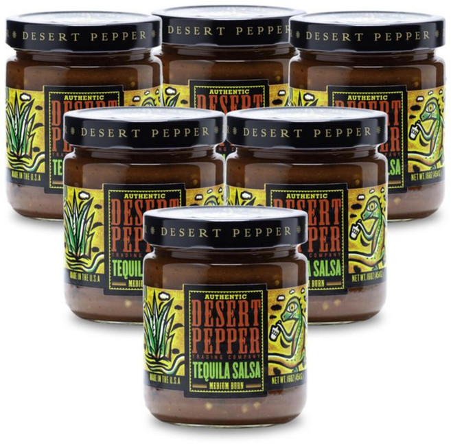 데저트 페퍼 데킬라 살사 미디엄 번 454g 6팩, 1개