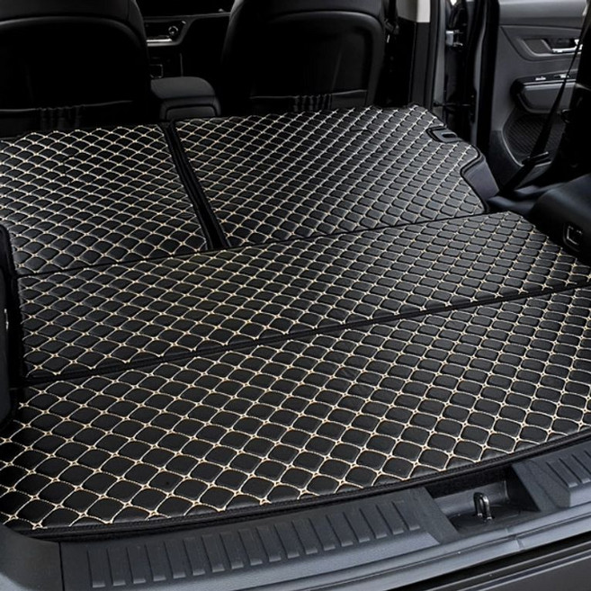 차량인테리어 퀄팅 레더트렁크 매트 뷰티풀 코란도, 브라운