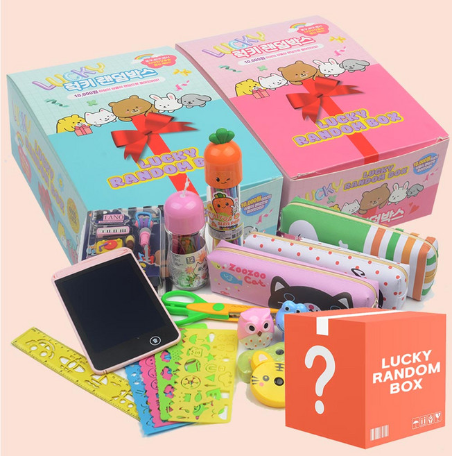 럭키 랜덤 박스 다양한 구성 어린이 완구 팬시, 단품