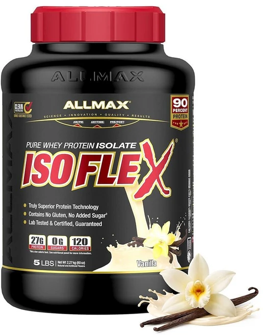 Allmax 올맥스 ISOFLEX 분리유청 단백질 파우더 0.9kg 단백질보충제, 올맥스 5 Pound (Pack of 1), 바닐라, 1개 - 쿠팡