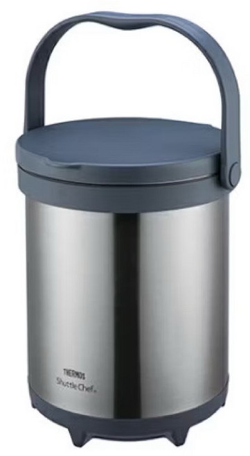 THERMOS 膳魔師燜燒提鍋 TCRA系列(躺平鍋) TCRA-6000-CS 全新公司貨, 不鏽鋼色, 1入