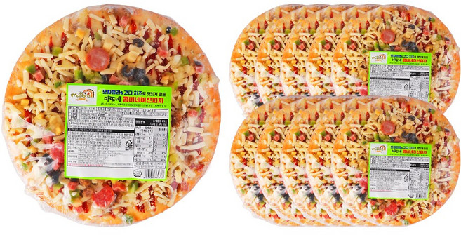 푸드올마켓_ 조흥 마또네 콤비네이션 피자 415g 10인치 /냉동 한박스 (415g x 10ea), 10개