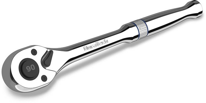 듀라테크 1/2인치 드라이브 래칫 90-이빨 퀵 릴리스 래칫 렌치 리버서블 크롬 합금 남성용 풀 폴리싱 스타킹 스터퍼 남성용 여성용 선물 아빠용 선물용, 1/2"