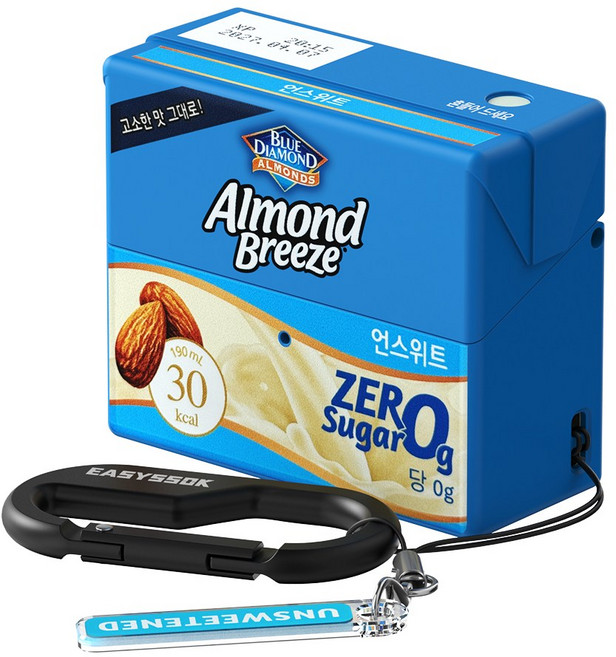 삼성 갤럭시 버즈3 / 버즈3프로 아몬드브리즈 케이스 ( 별다섯 카라비너 세트 ), 블루(언스위트), 1개