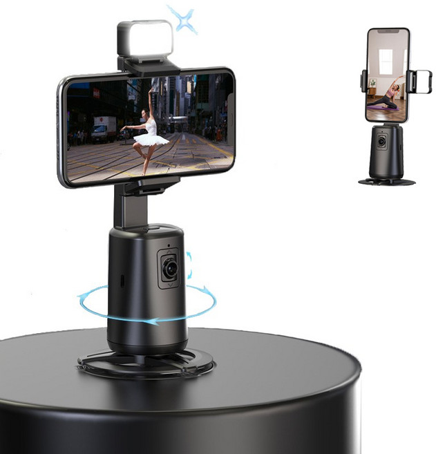 ZOZOFO 뉴테크 360도 스마트 짐벌(얼굴인식+떨림방지+LED)셀카봉 라이브 영상 전용, A200(얼굴인식+떨림방지+LED), 1개