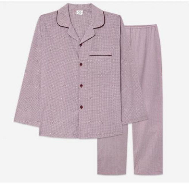 트라이미 쌍방울 자주 긴팔 60수 주자직 나염 파자마 25ss