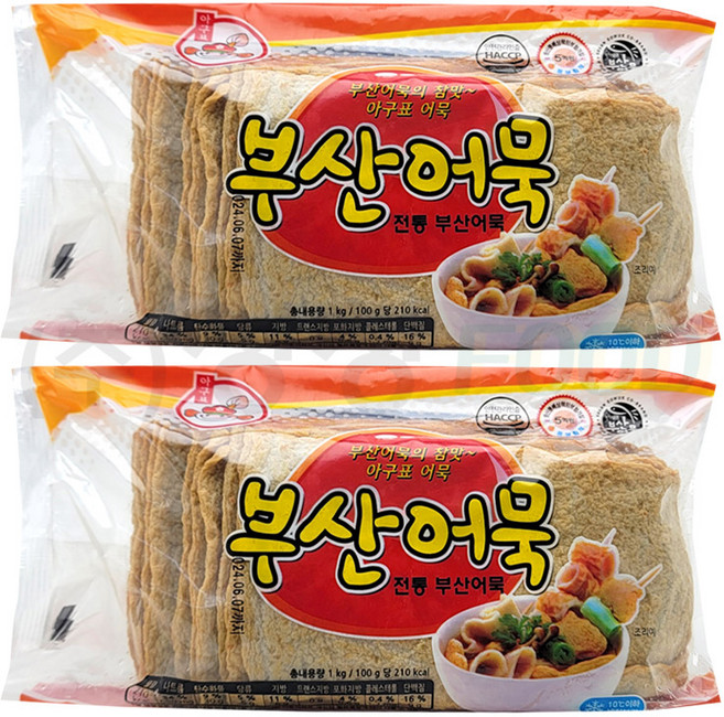 맛뜰안 부산어묵 1kg 사각 냉동, 2개