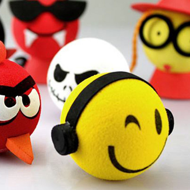 차량용 안테나볼 안테나 장식 캐릭터, 숏타입 (대머리썬글라스)