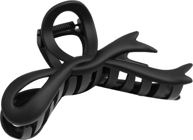 올림머리 헤어 집게핀 대형, 1개, 블랙