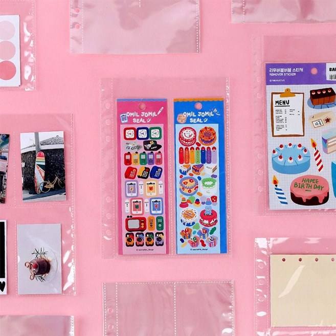 워너디스 A5 6공 스티커 바인더 리필 속지 5종 5P, 맥시 속지