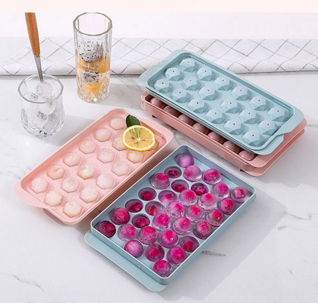 미니 구슬 얼음틀 다이아 아이스볼 얼음 트레이 작은원형 얼음틀 33구 18구, 보석다이아 18구 그린, 1개