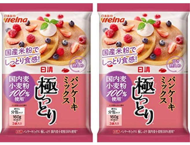 닛신 플라워 웰나 핫케이크 믹스 울트라 츄어 480g 100 팬케이크 쿠키 찐빵 도넛 피자, 아주 단단하네요, 160g, 3개