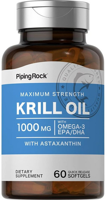 파이핑락 크릴 오일 1000mg 캡슐, 4개, 60정