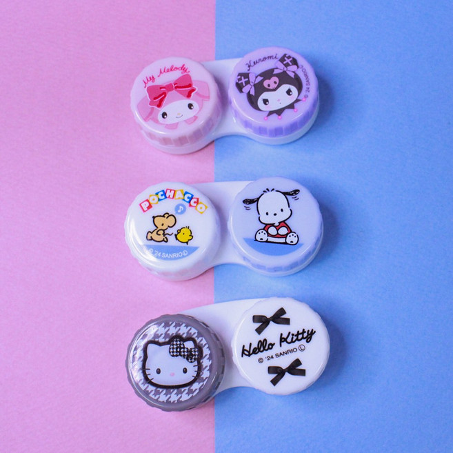 일본 산리오 렌즈통 렌즈케이스 소프트 렌즈 보관함, SANRIO 포차코 1개