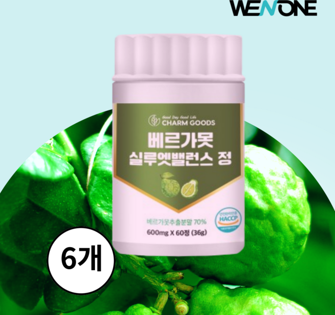 위앤원 베르가못 추출물 실루엣밸런스 정, 6개, 60정