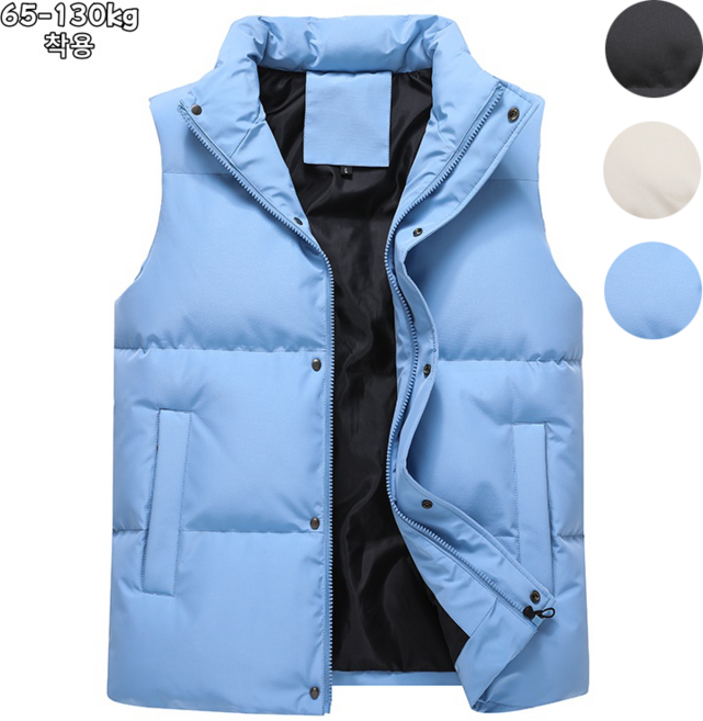 Sevenmoon 겨울 남자 빅사이즈 조끼 도톰한 패딩 베스트 커플룩