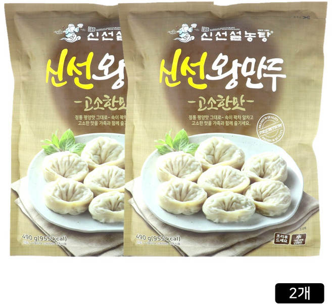 정통 평양식 프리미엄 신선왕만두, 2개, 490g