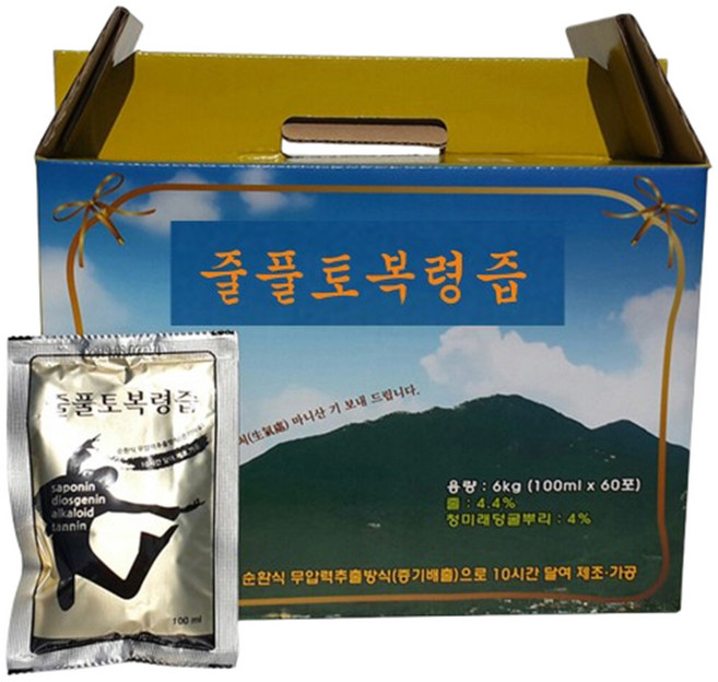 토복령즙 줄풀즙 망개뿌리 진액 청미래덩굴 명감나무 고장초 엑기스 효능 줄풀토복령즙, 60개, 100ml