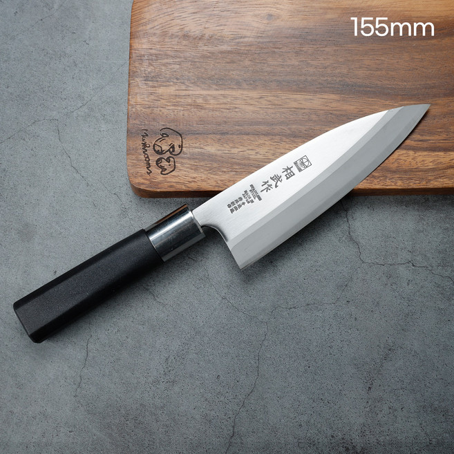 일본 니켄(NIKKEN) 명월도 데바칼 낚시칼 블랙, 1개, 플라스틱손잡이