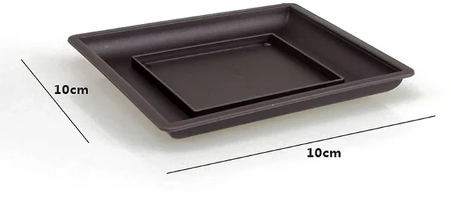 1PC 플라스틱 꽃 냄비 발코니 광장 분재 그릇 보육 모조 직사각형, 02 SST