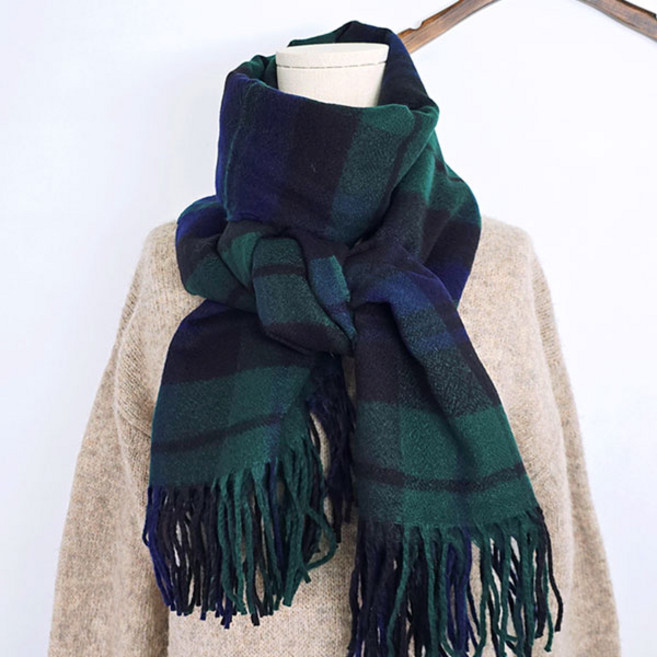 크리스마스 체크 머플러 국산 빅사이즈 타탄 체크 머플러 남녀공용 정장 코트 데일리 목도리 어깨숄