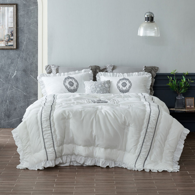 에어룸 베르사유 자수 프렌치 프릴 베딩풀세트(이불+패드+베개커버)SS/Q/SK