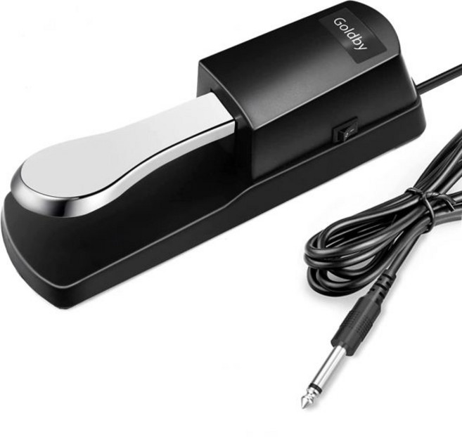 베링거 디지털 콘솔 인터페이스 야마하 키보드 카시오 롤랜드 코그 피아노 미디 키보드 전자 오르간 신시사이저 골드비의 1/4인치 잭용 서스테인 페달, 기타 이펙터 페달 야마하 키보드 카시오 롤랜드 코그 디, 1개