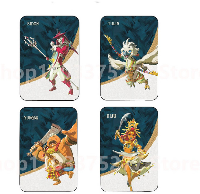 메트로이드 5 카드 드레드 사무스 리턴스 젤다 툴린 유노보 시돈 리주 NS 스위치용 NFC ntag, 4 pcs big
