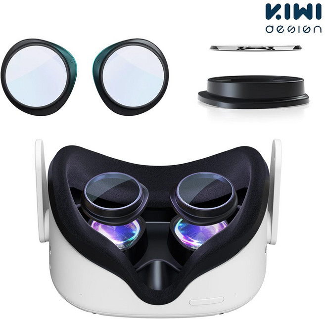 오큘러스퀘스트2 렌즈가이드 안경 프레임 블루라이트차단 렌즈 포함 악세사리 키위, 1개