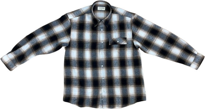 플로우옴므 체크 플란넬 오버핏 셔츠 남방