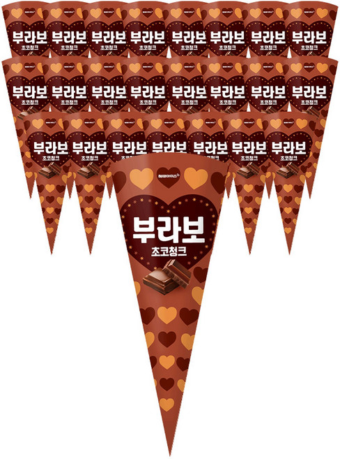 해태제과 [T] 해태 부라보콘 초코청크 24개 콘 아이스크림, 150ml