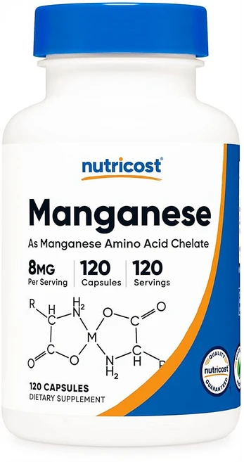 Nutricost 망간 8mg Manganese, 1개, 120정 - 쿠팡
