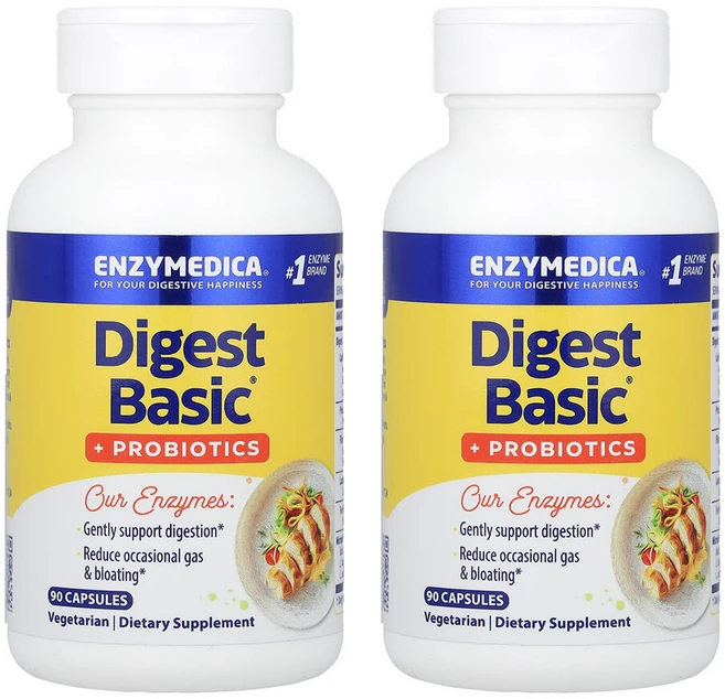 엔자이메디카 2개X Digest Basic + 프로바이오틱스 캡슐 90정, 2개 - 쿠팡