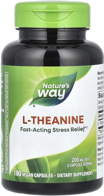 Nature's Way l-테아닌 200mg 베지 캡슐 180정(캡슐 1정당 100mg), NaturesWayl테아닌200mg베지캡슐180정캡슐1, 1개 - 쿠팡