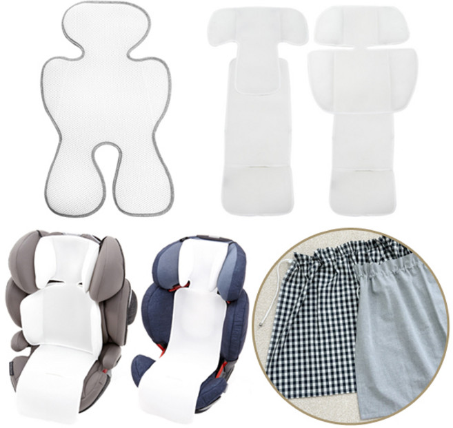 하삐 신생아 주니어 카시트 쿨시트 M4U 차랑용 햇빛가리개, 1개, 선택4.M4U차량용 햇빛가리개_체크블랙