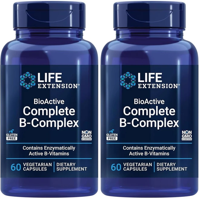 라이프 바이오액티브 컴플리트 B비타민 60캡슐, 60 Count (Pack of 2), 2개, 60정 - 쿠팡