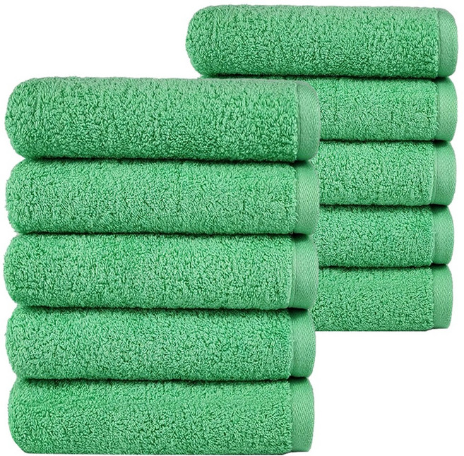 [주주] 60수 코마사 항균 호텔수건 200g, 10개, 라임