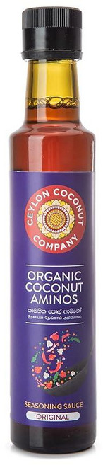 Ceylon Coconut Company 유기농 코코넛 아미노스 250ml(8.4온스) 데리야끼 대체품 비건 글루텐 프리 다목적 시즈닝 소스 액체 코코 아미노 172399, 1개, 250ml