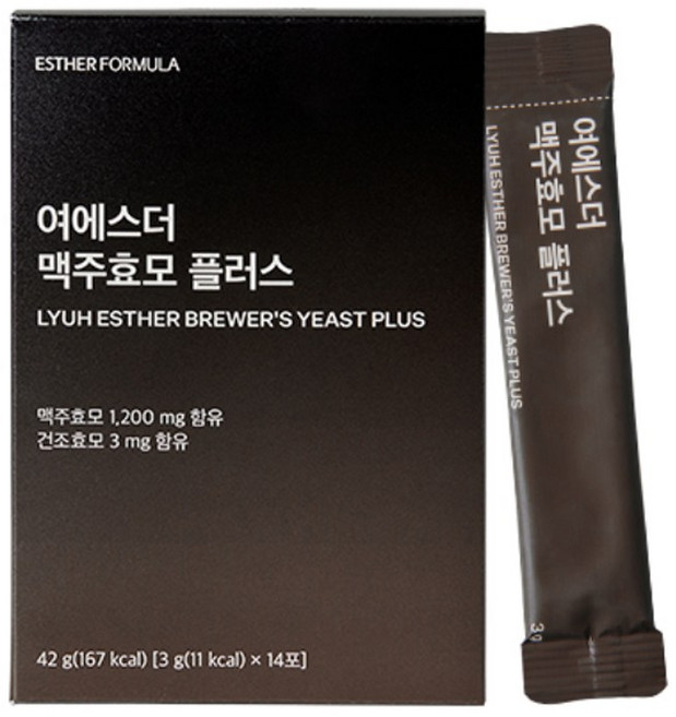 맥주효모 비오틴 여에스더 검정콩 감태 가루 분말 환 정 14포, 42g, 1개